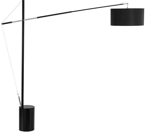 Lampadar, lampa de podea moderna cu inaltime reglabila Traccia negru