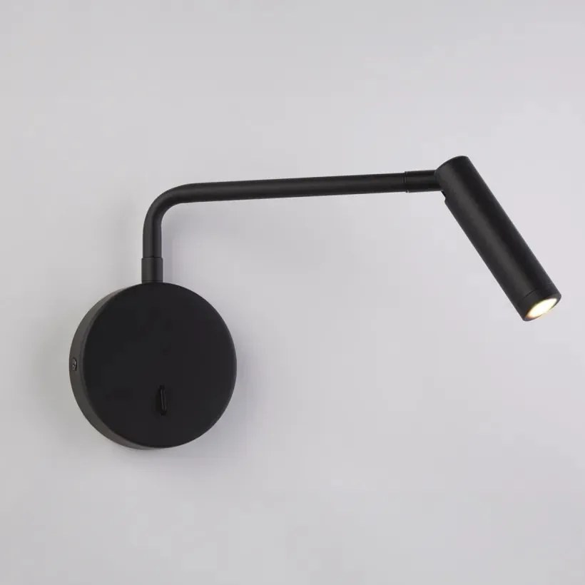 Aplica de perete cu reader LED Blackfriars negru