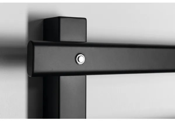 Sapho - Uscător electric pentru prosoape ELCOR, 63 W/230 V, 48 x 52 cm, negru mat