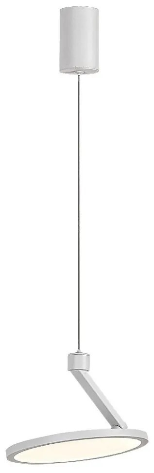 Lustra LED din metal alb reglabila Ovidia