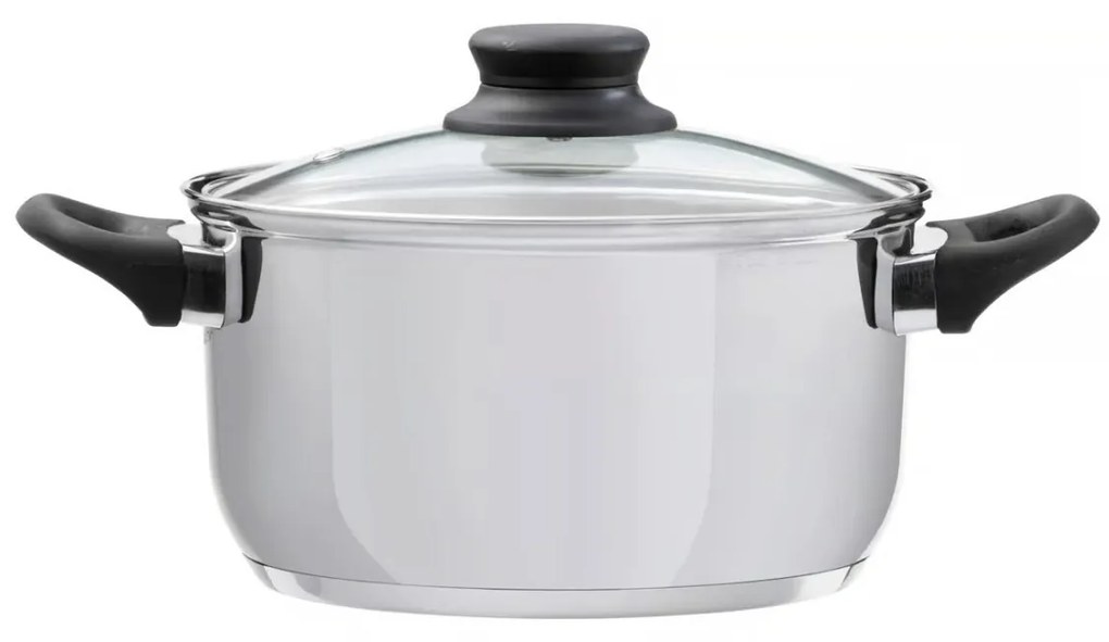 Oala inox cu capac 24cm, 6.1L, Lima