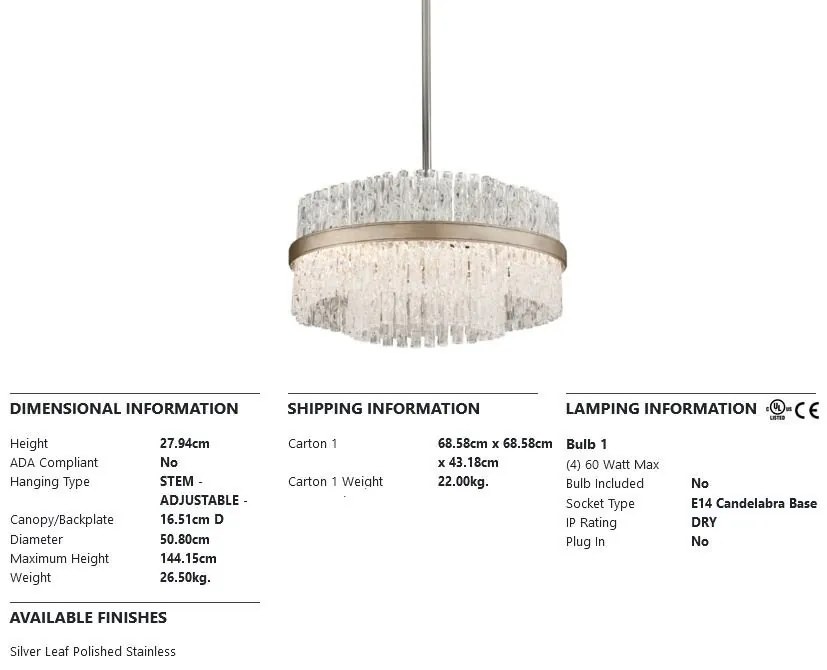 Candelabru LUX CHIME, design elegant, cu 4 surse de lumina