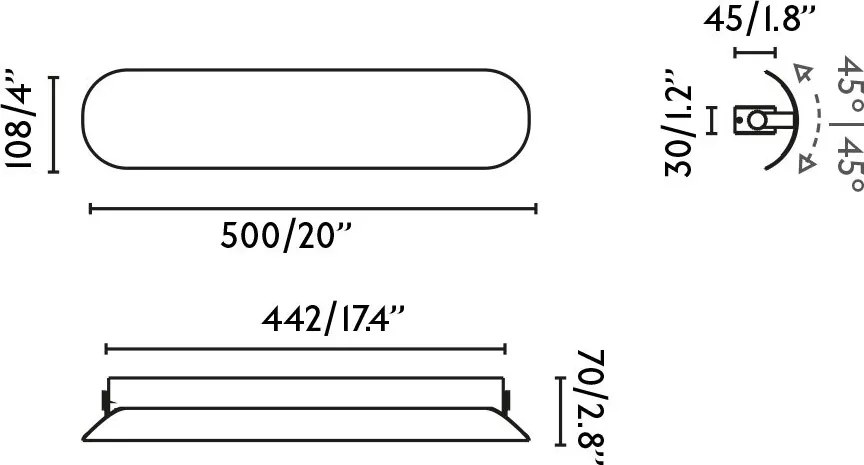 Aplica LED iluminat ambiental NOVO L-50cm bej