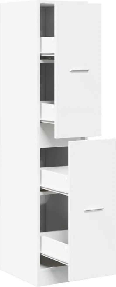 vidaXL Dulap de farmacie, alb, 30x41x144,5 cm, lemn stratificat