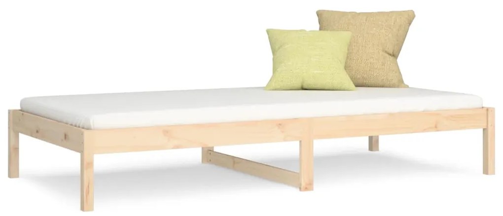 820422 vidaXL Pat de zi 3FT Single, 90x190 cm, lemn masiv de pin