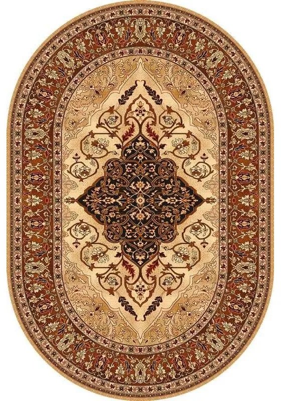 Covor lana oval Bursztyn culoare chihlimbar Selectează mărime: 200 X 300