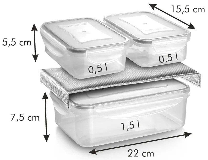 Geantă frigorifică cu 3 recipiente Freshbox - Tescoma