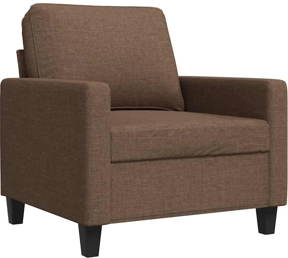 vidaXL Fotoliu canapea, maro, 60 cm, material textil
