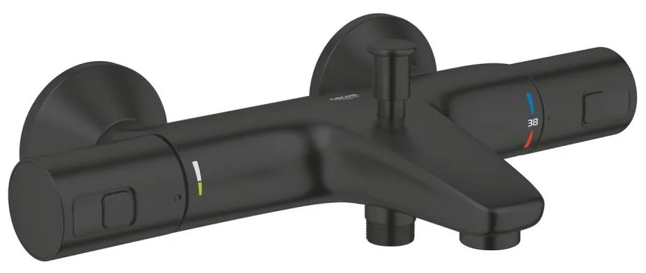 GROHE 345982430 - Baterie termostatică pentru cadă PRECISION START, 168 mm, neagră