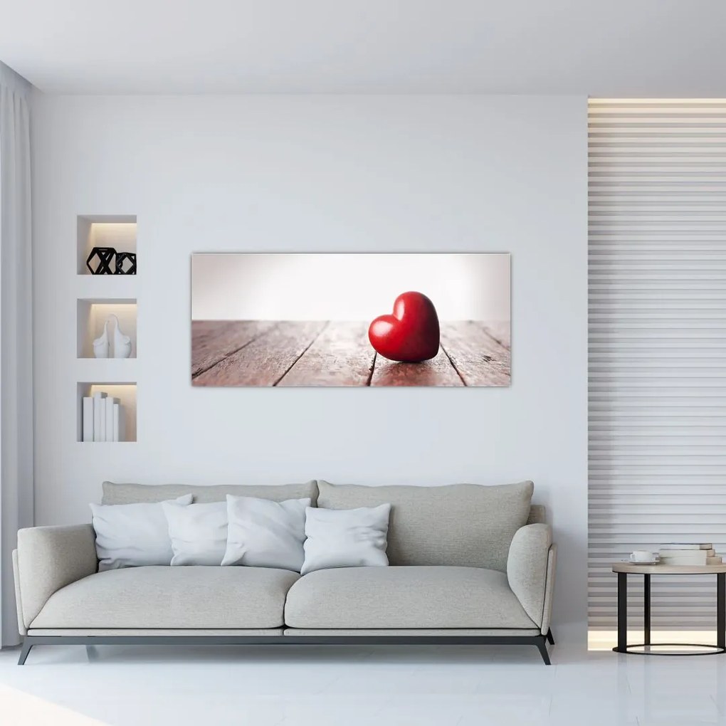 Tablou - Inima din lemn (120x50 cm)