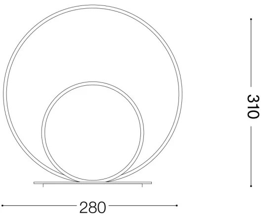 Lampă LED de masă Ideal Lux OZ LED/22W/230V CRI 90 negru