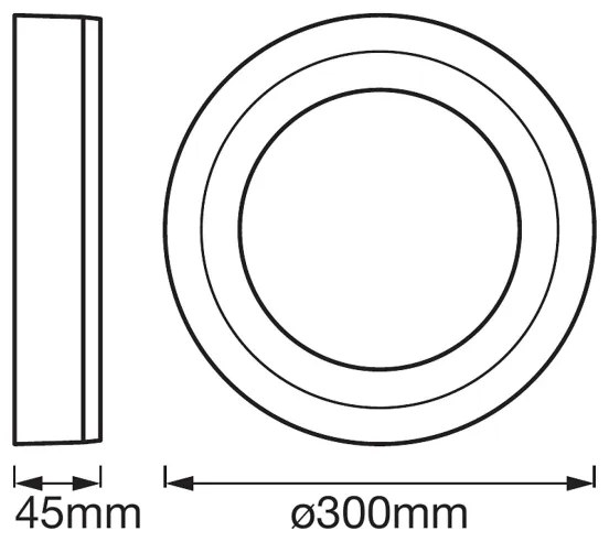 Plafonieră LED Ledvance ROUND LED/18W/230V d. 30 cm