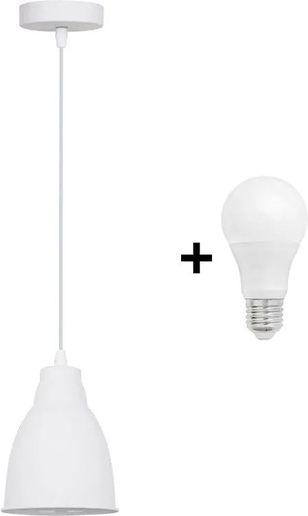 Solight WA009-W - LED Lustră 1xE27/10W/230V alb 13,5cm