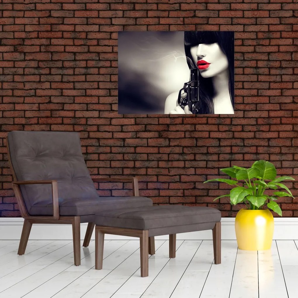 Tablou - Femeia misterioasă (70x50 cm)