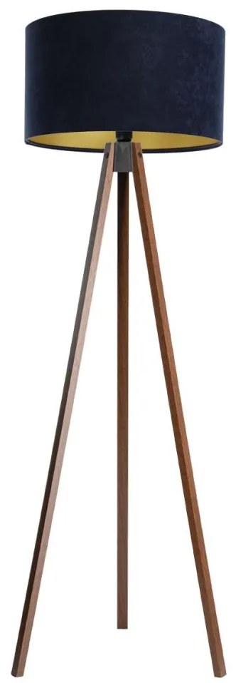 Lampă de podea STANDART 1xE27/60W/230V albastru/wenge
