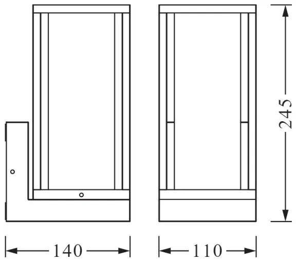 Aplică de exterior FRAME 1xE27/60W/230V IP44 Ledvance