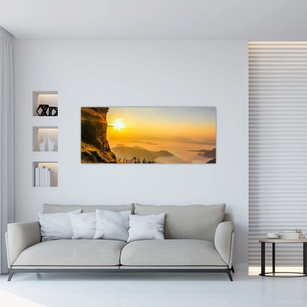Tablou - Ceața de dimineață în vale (120x50 cm)