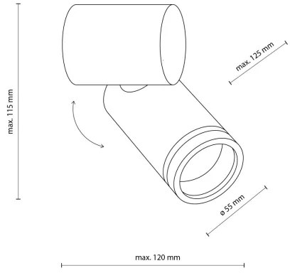 Spot de perete JET SET 1xGU10/10W/230V negru