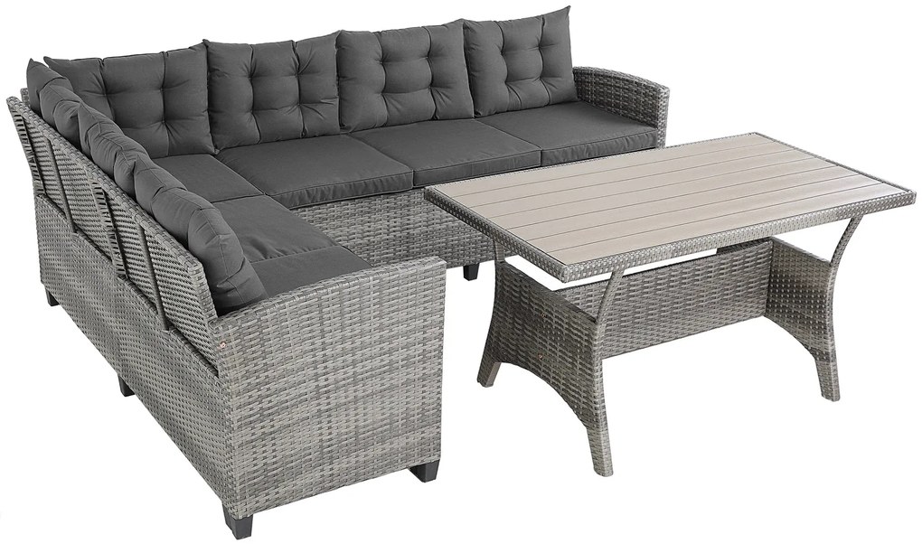 Deuba Set ratan Sedan - gri + perne antracit