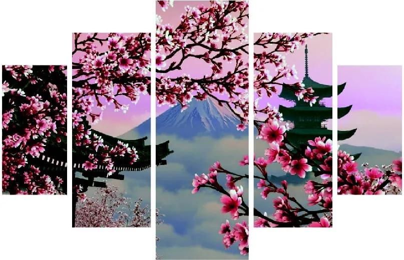 Tablou din mai multe piese Japan View, 92 x 56 cm