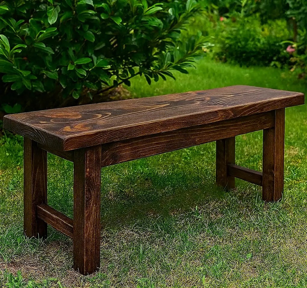 Banca gradina Floria, din lemn natur, 100 cm