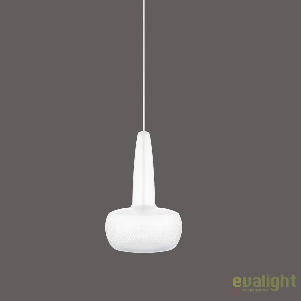 Abajur metalic design retro Clava Matt White