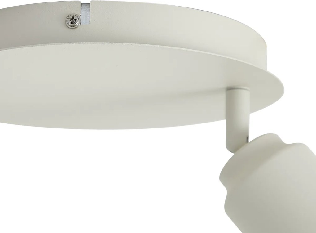 Spot încastrat modern bej cu 2 lumini IP44 - Ducha