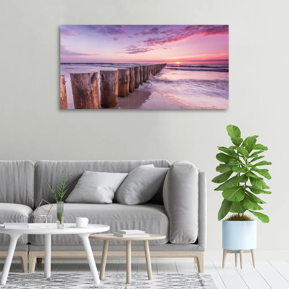 Imprimare tablou canvas Zăgaz din lemn
