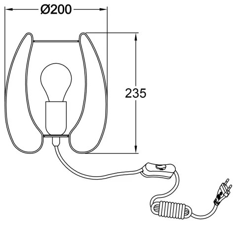 Lampă de masă CAMP 1xE27/40W/230V aurie Fabas Luce 3677-34-225