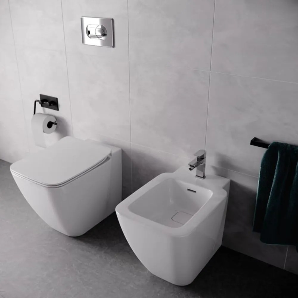 Vas wc stativ Ideal Standard Strada II AquaBlade alb lucios back to wall cu capac inclus