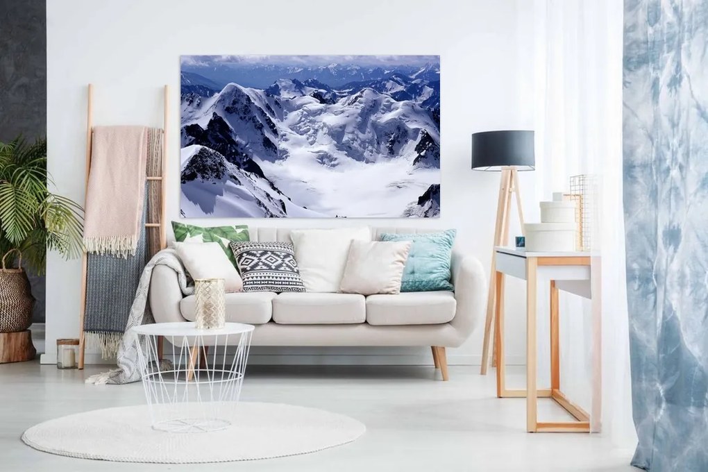 Tablou Canvas munti cu zapada - 90x60cm