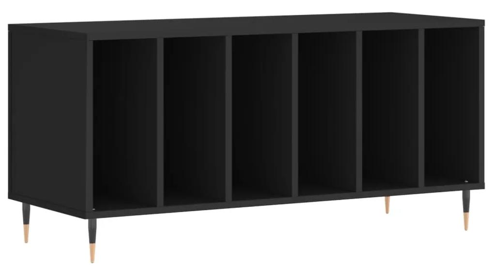 831741 vidaXL Comodă discuri, negru, 100x38x48 cm, lemn prelucrat