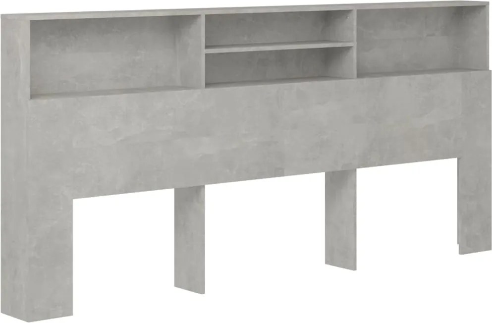 vidaXL Dulap tăblie, gri beton, 220x19x103,5 cm