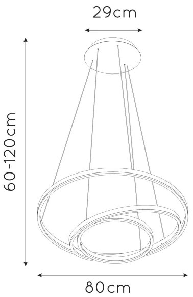 Lustră LED dimabilă pe cablu Lucide 46402/99/31 TRINITI LED/136W/230V white