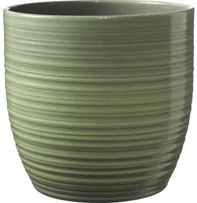 Ghiveci Soendgen Bergamo ceramică Ø 13 cm H 12 cm verde lăcuit