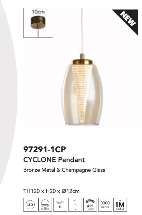 Pendul LED, Lustra suspendata moderna Cyclone
