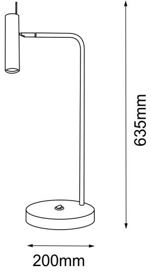 Lampă de masă AMOS 1xGU10/15W/230V albă Amplex 8907