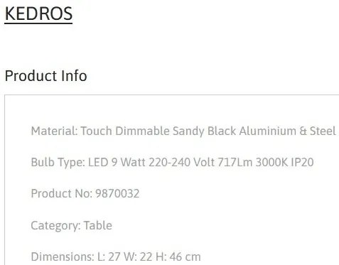 Lampa de masa LED cu spot directionabil stil minimalist KEDROS negru