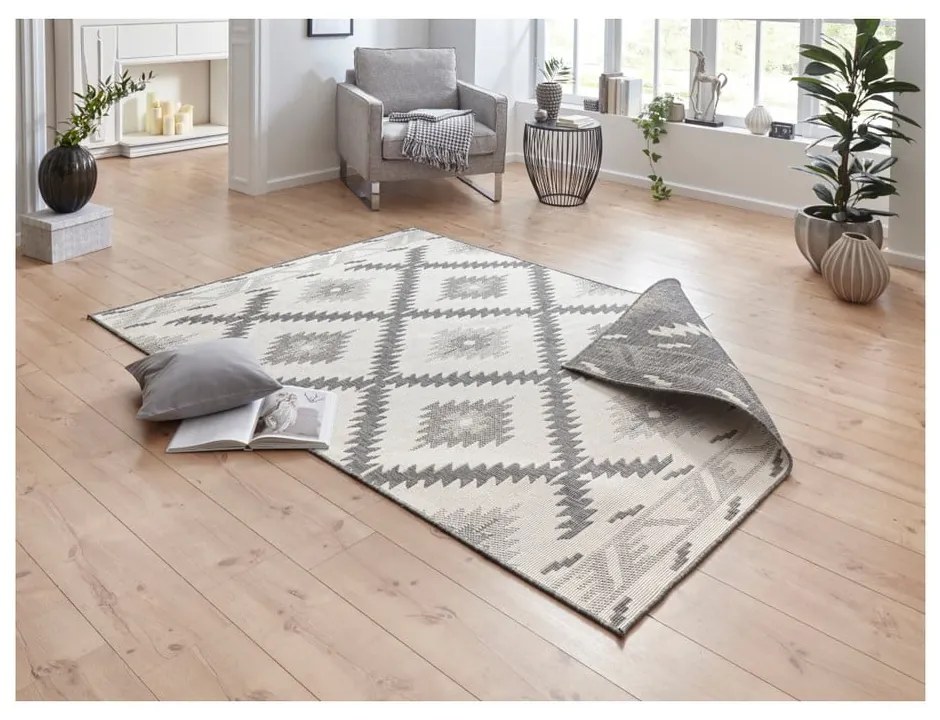 Covor adecvat pentru exterior NORTHRUGS Criss, 290 x 200 cm, gri-crem