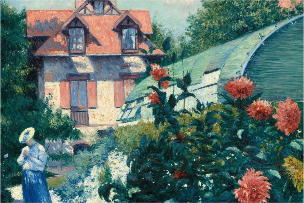 Tablou - Gustave Caillebotte, Dahlias, Garden at Petit Gennevilliers, reproducere (90x60 cm)