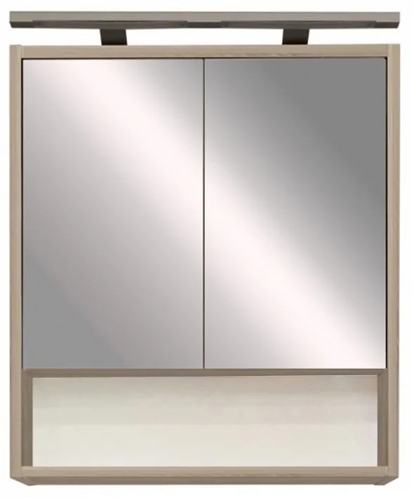 Dulap suspendat cu oglindă Luna 60, stejar Sonoma