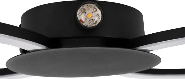 Eglo 902124 - Aplică de perete VENTICELLO, LED/20W/230V + LED/0,91W, neagră