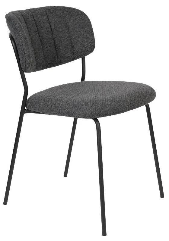 Set 2 scaune gri inchis structura metal Jolien