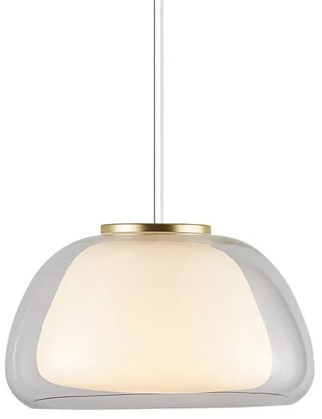 Nordlux - Lustra suspendată JELLY, 1xE27/40W/230V, alb/sticlă clară, Ø 39 cm