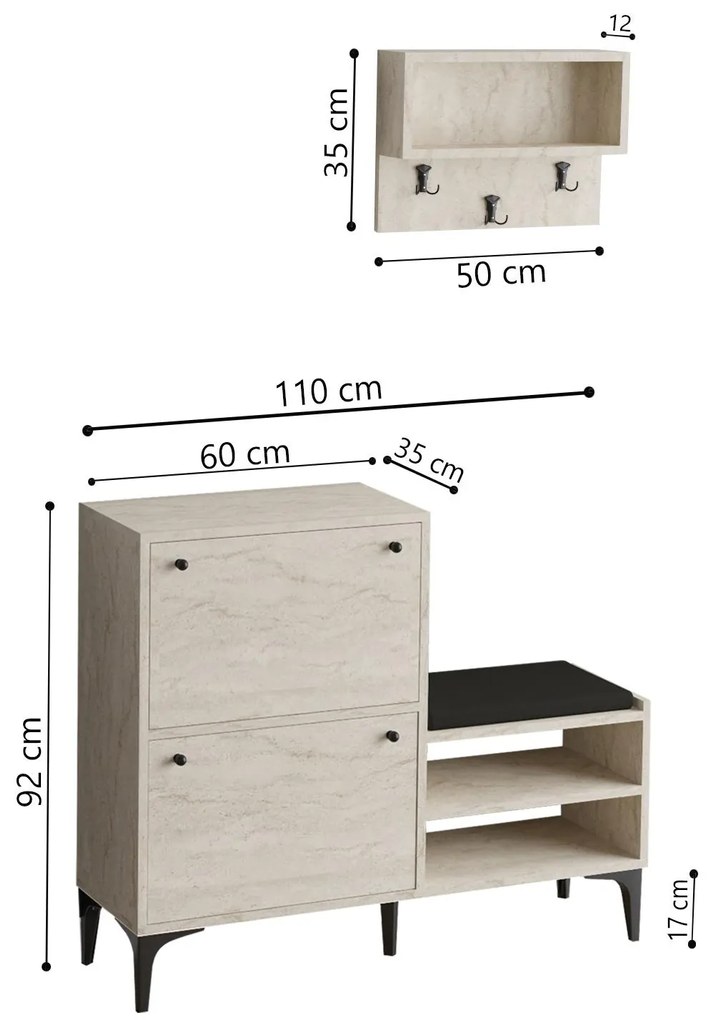 Panou hol Bratty (Travertin) . 1101346