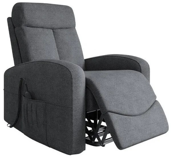 Fotoliu recliner Miramar 11794x71x88cm, 38 kg, Gri, Tapiterie, Lemn: Larice