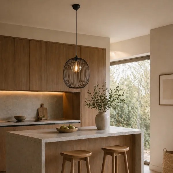 Lampă suspendată pe cablu DESTELLO 1xE27/15W/230V Ø 33 cm negru
