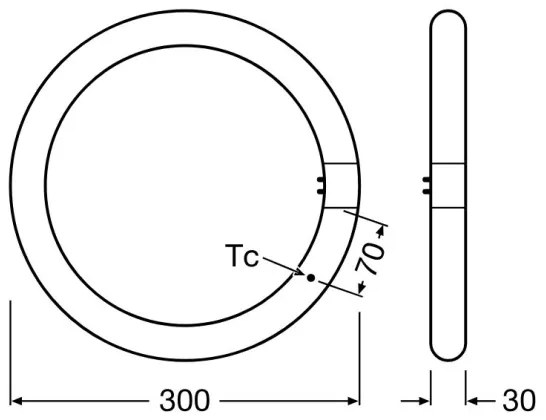 Tub LED fluorescent Osram G10q/18,3W/230V 3000K