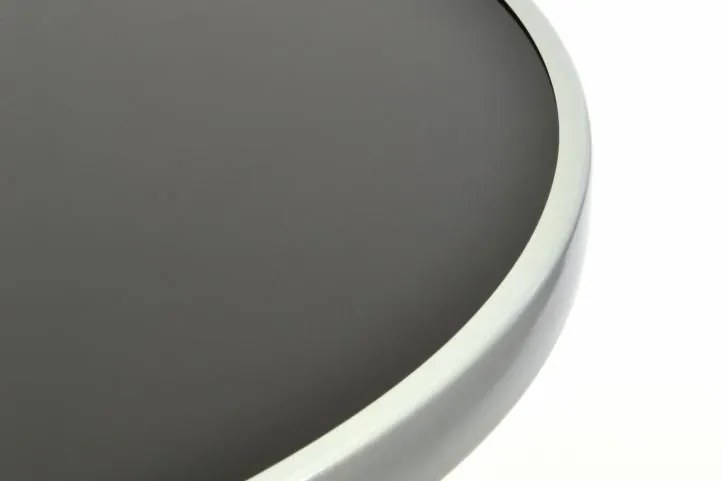 Masa de gradina din sticla bistro cu blat rabatabil-argintiu