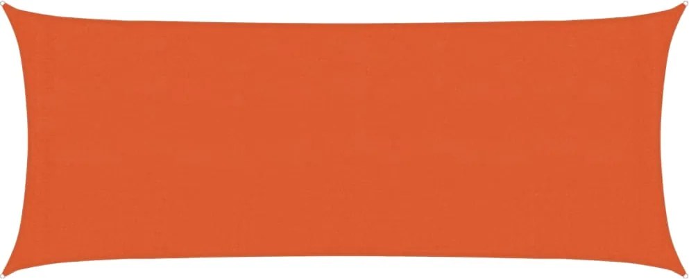 vidaXL Pânză parasolar, portocaliu, 2x5 m, HDPE, 160 g/m²